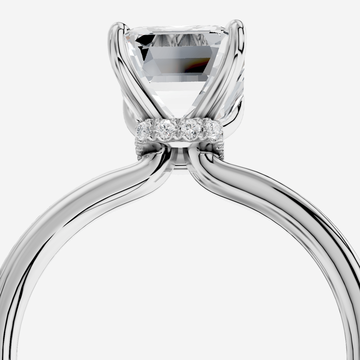 Elysium Emerald Kesim Laboratuvar Pırlanta Yüzük | X Diamond