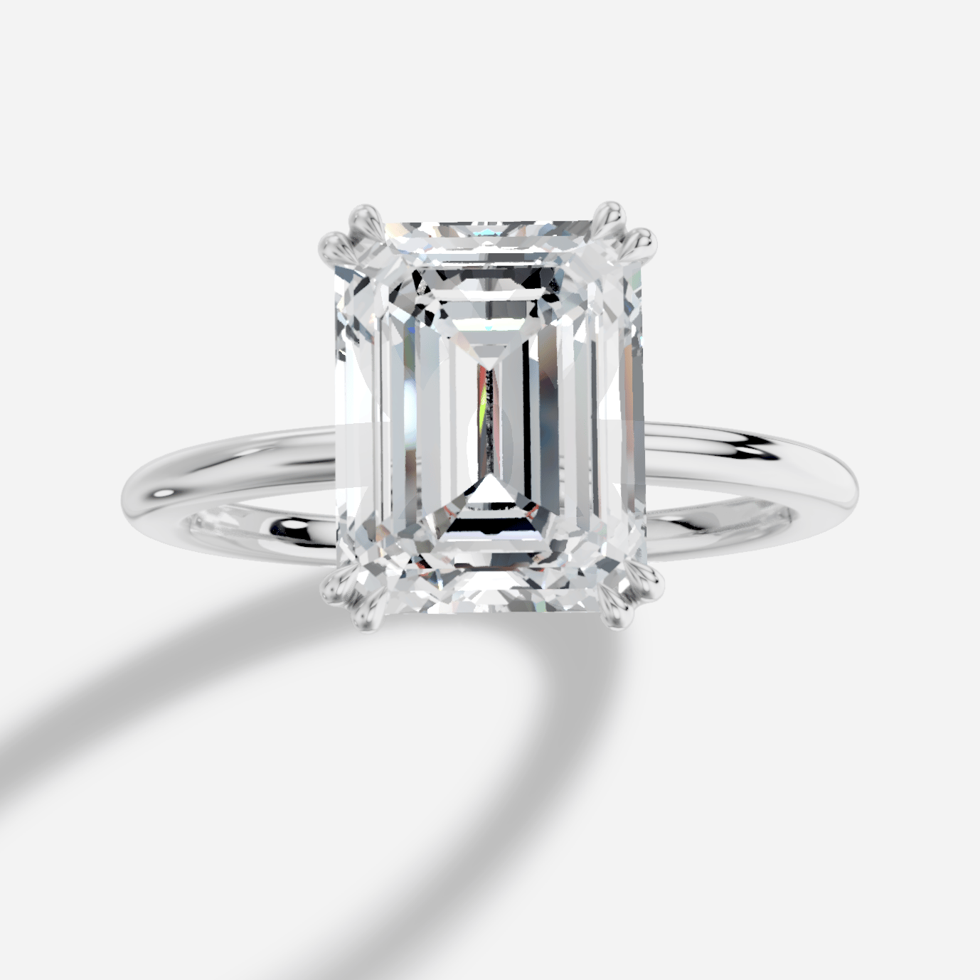Eulalia Emerald Kesim Laboratuvar Pırlanta Yüzük | X Diamond