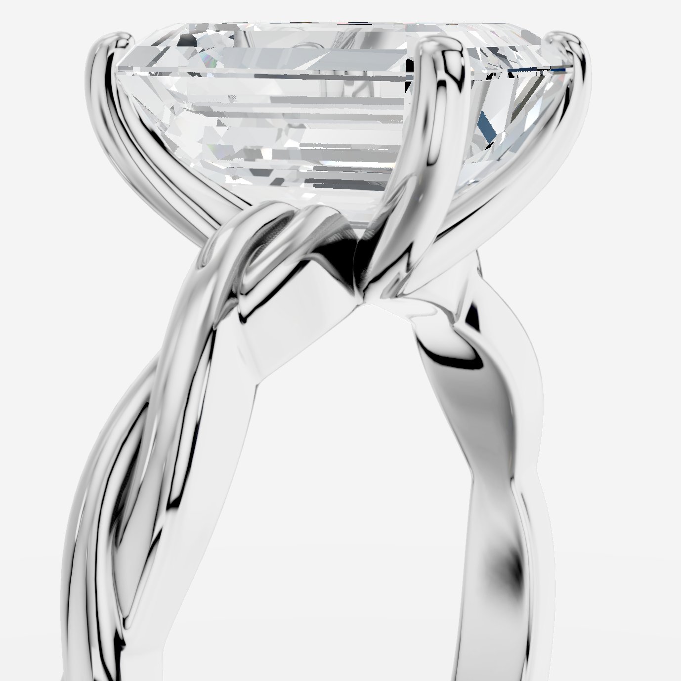 Hespera Emerald Kesim Laboratuvar Pırlanta Yüzük | X Diamond