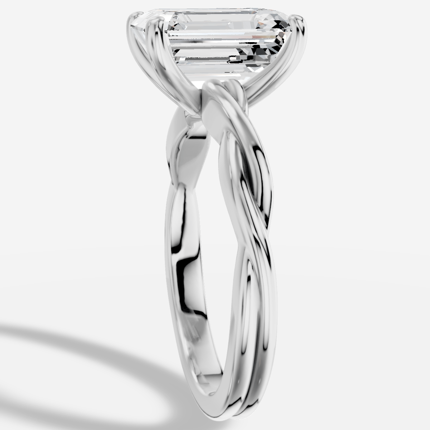 Hespera Emerald Kesim Laboratuvar Pırlanta Yüzük | X Diamond