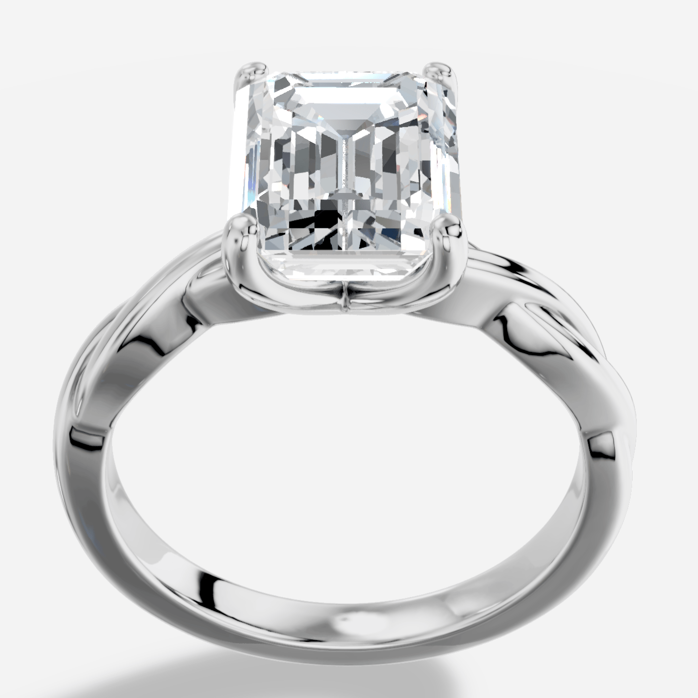 Hespera Emerald Kesim Laboratuvar Pırlanta Yüzük | X Diamond
