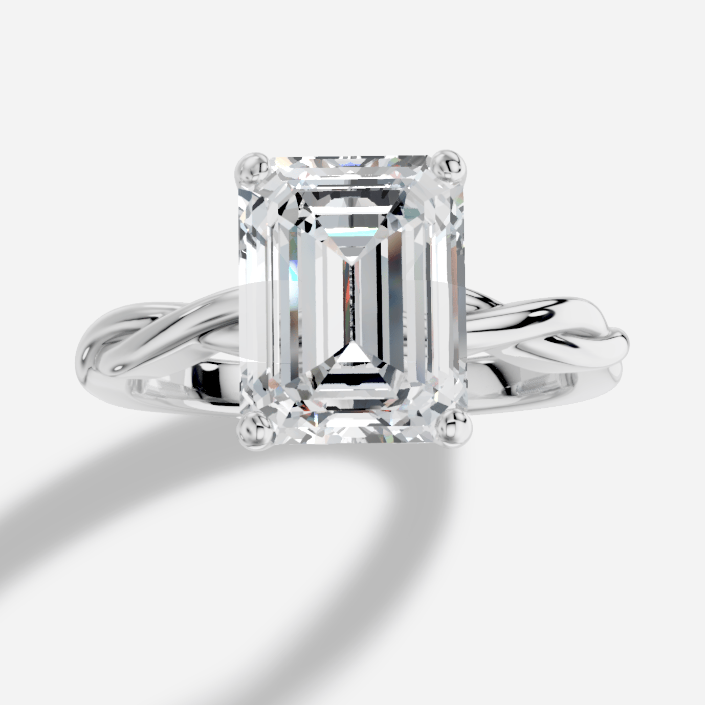 Hespera Emerald Kesim Laboratuvar Pırlanta Yüzük | X Diamond
