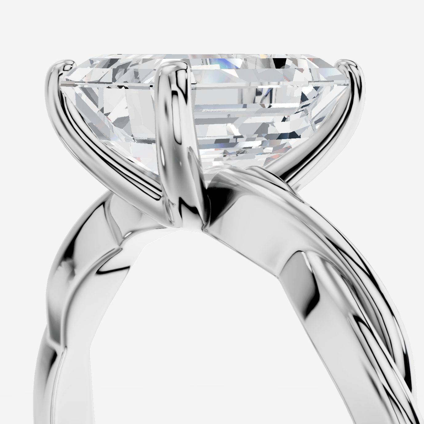 Hespera Emerald Kesim Laboratuvar Pırlanta Yüzük | X Diamond