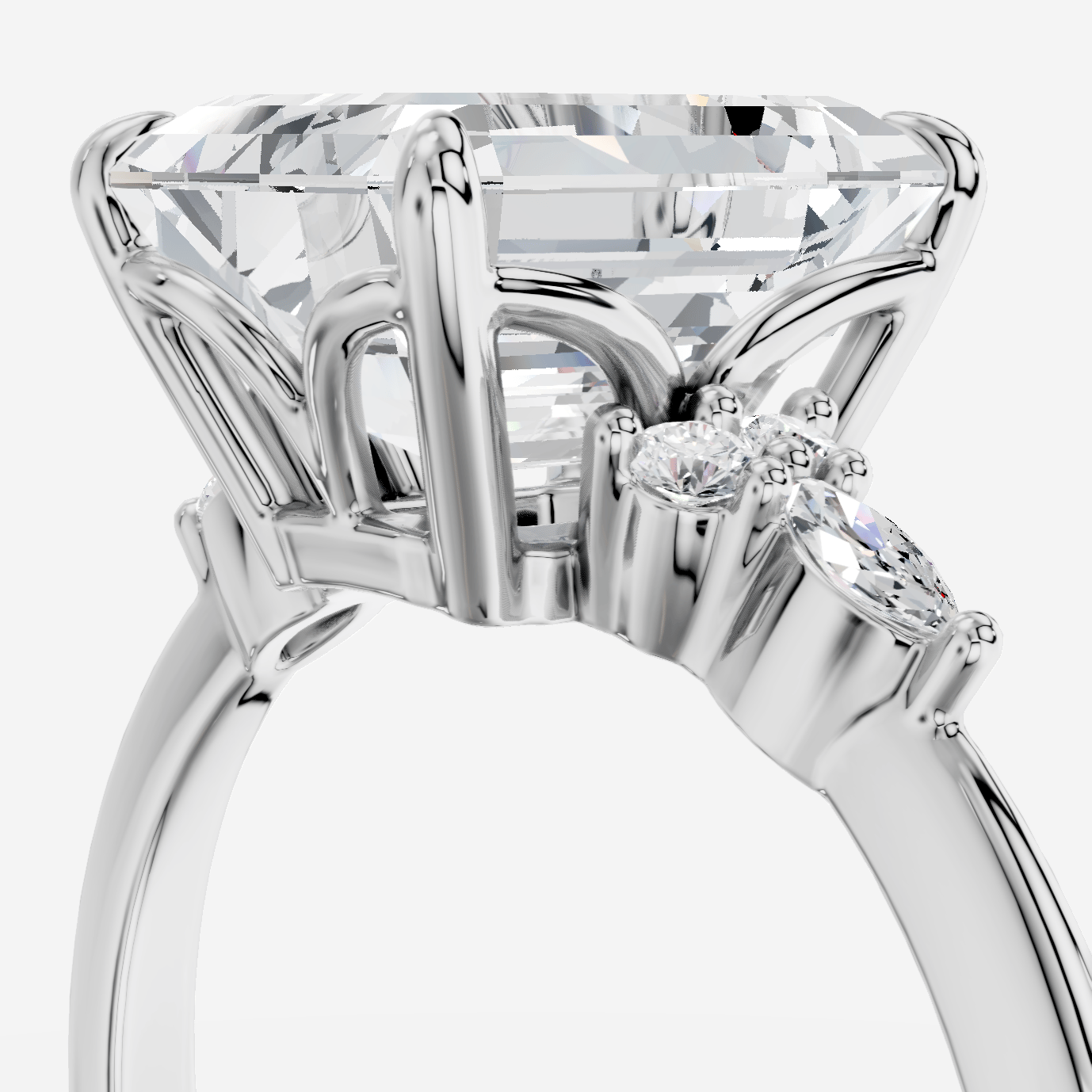 Liora Emerald Kesim Exclusive Laboratuvar Pırlanta Yüzük | X Diamond