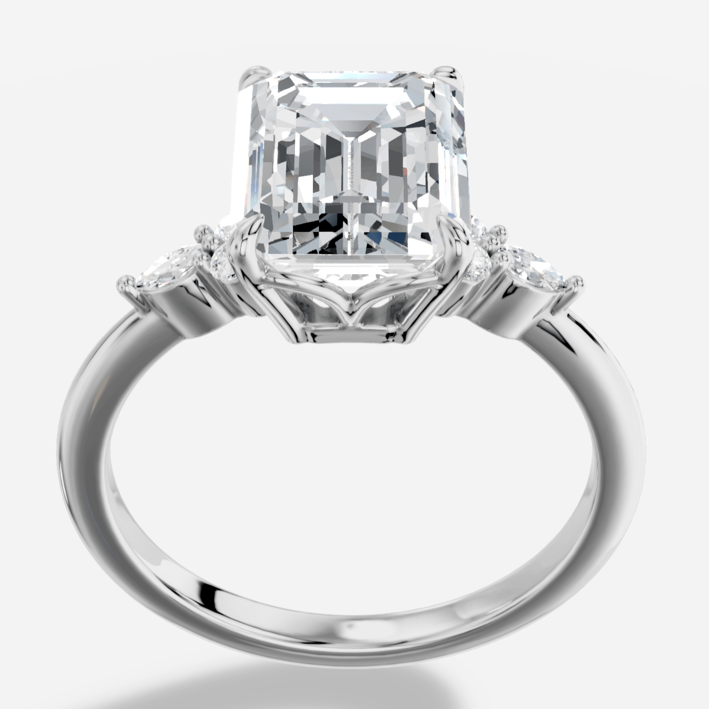 Liora Emerald Kesim Exclusive Laboratuvar Pırlanta Yüzük | X Diamond