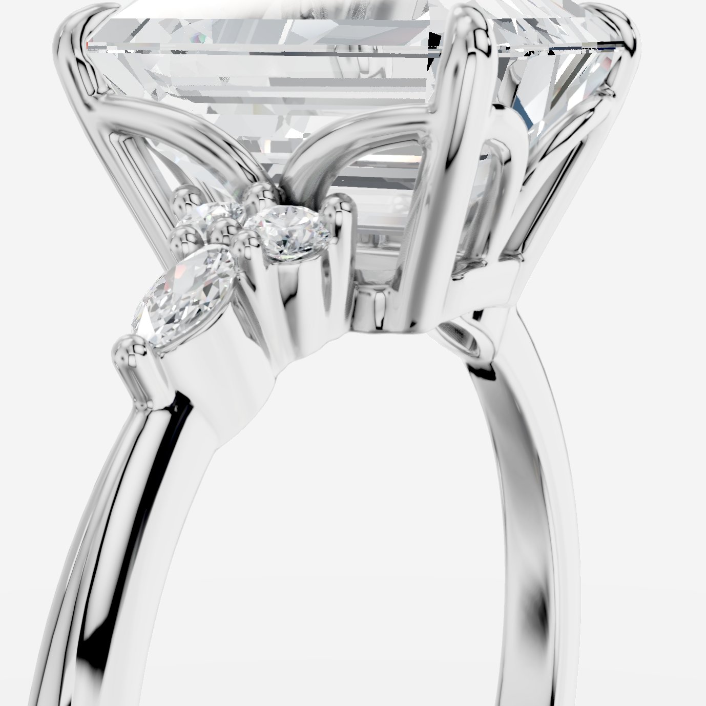 Liora Emerald Kesim Exclusive Laboratuvar Pırlanta Yüzük | X Diamond