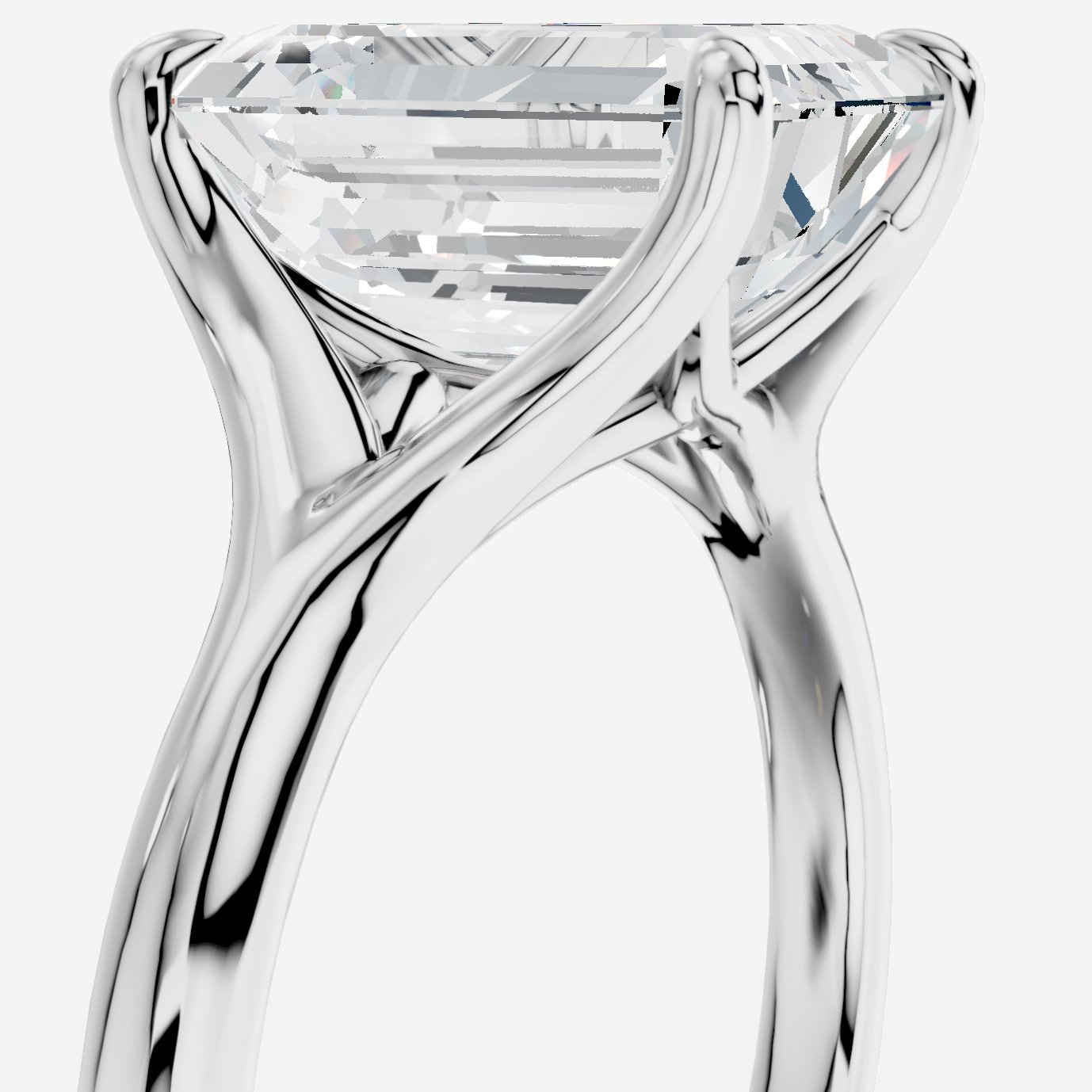 Lyanna Emerald Kesim Laboratuvar Pırlanta Yüzük | X Diamond