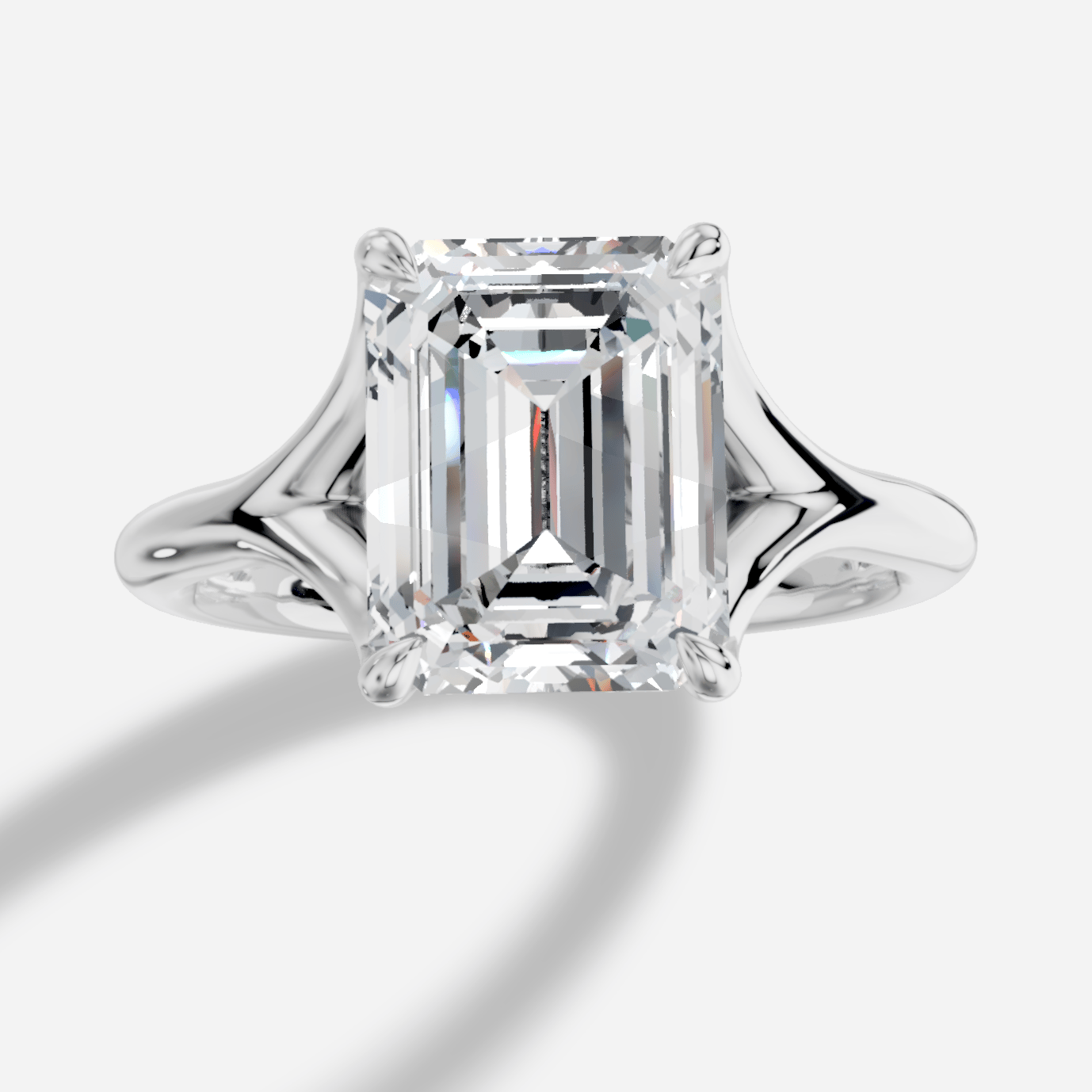 Lyanna Emerald Kesim Laboratuvar Pırlanta Yüzük | X Diamond