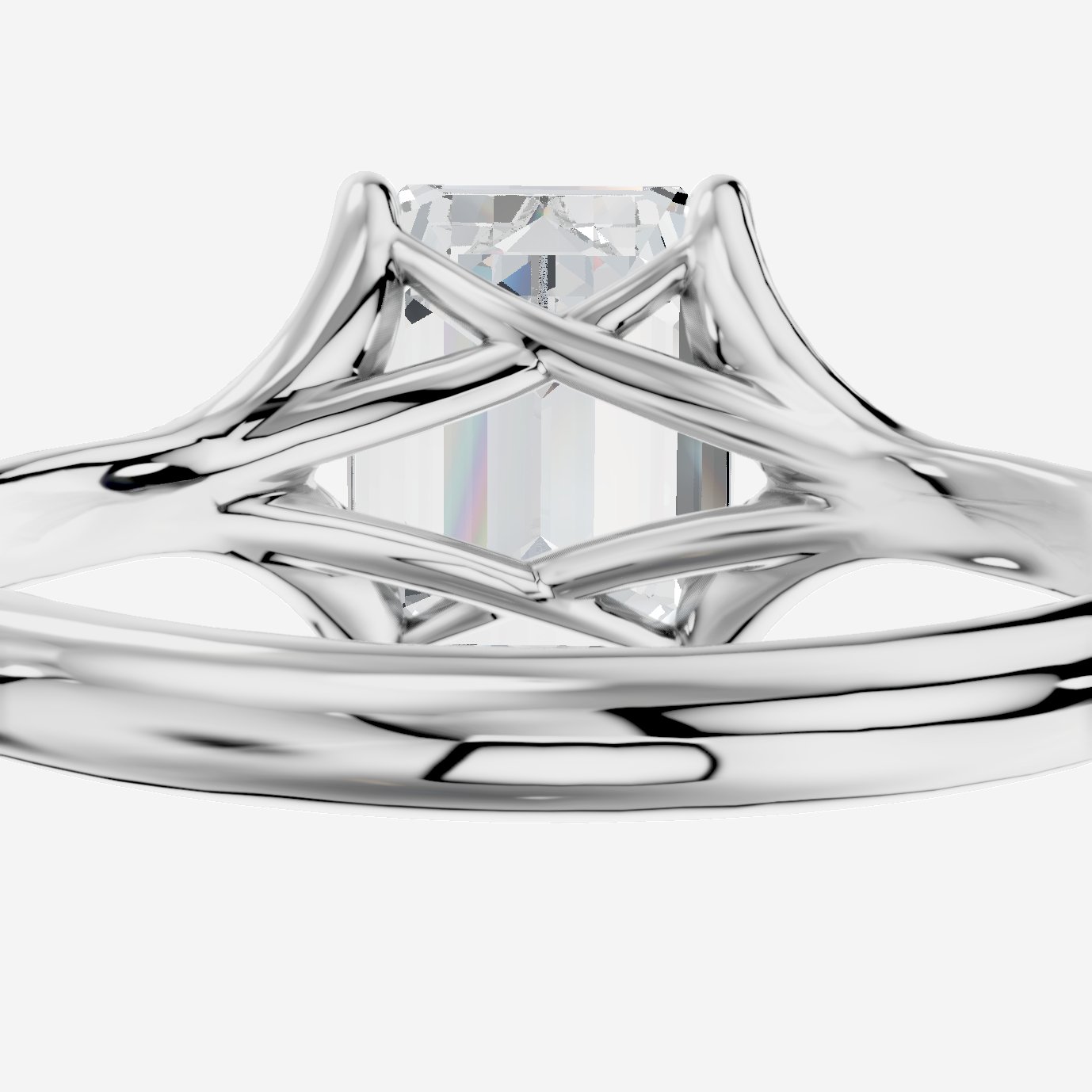 Lyanna Emerald Kesim Laboratuvar Pırlanta Yüzük | X Diamond