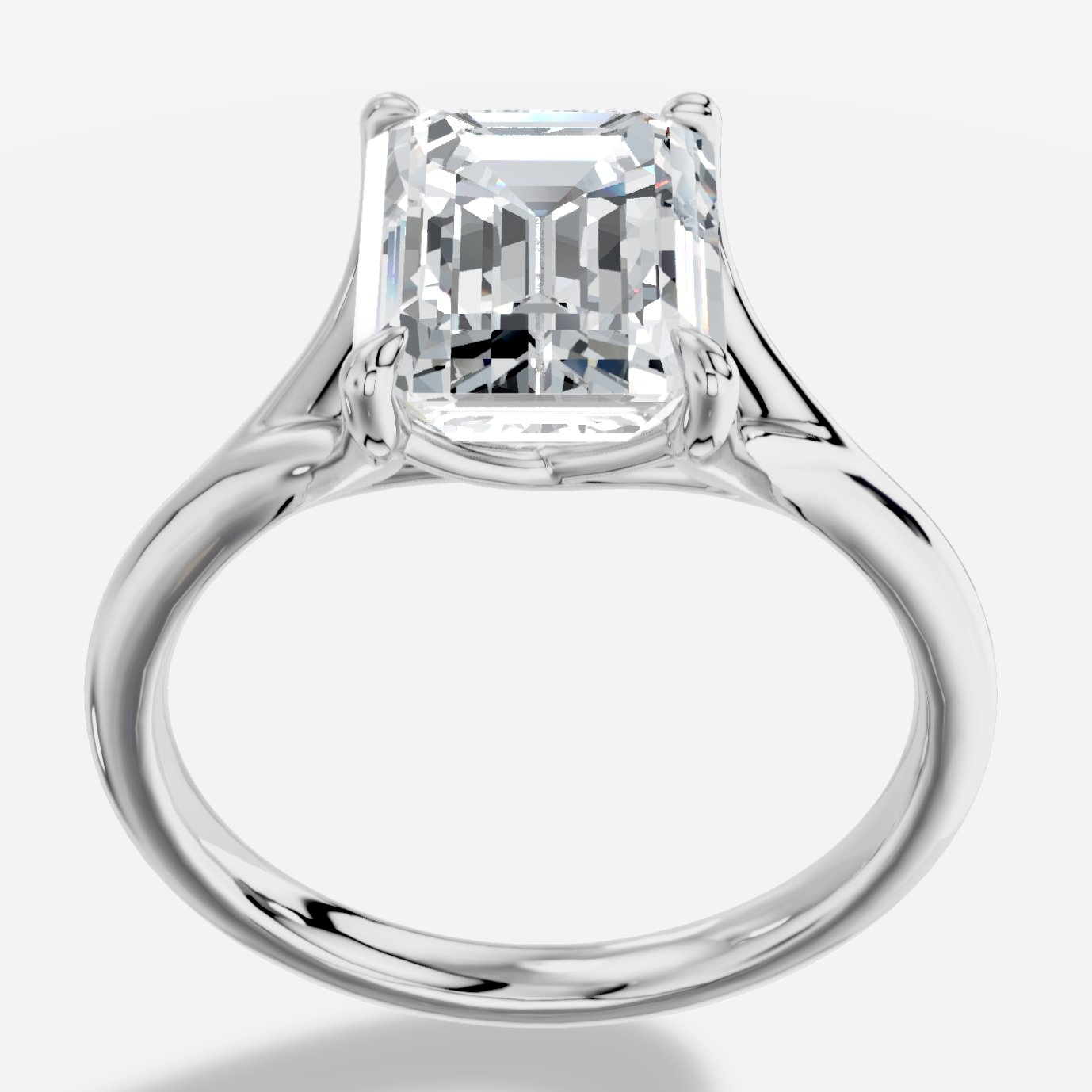 Lyanna Emerald Kesim Laboratuvar Pırlanta Yüzük | X Diamond