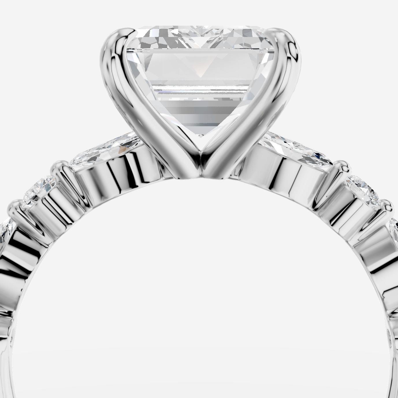 Royelle Emerald Kesim Exclusive Laboratuvar Pırlanta Yüzük | X Diamond
