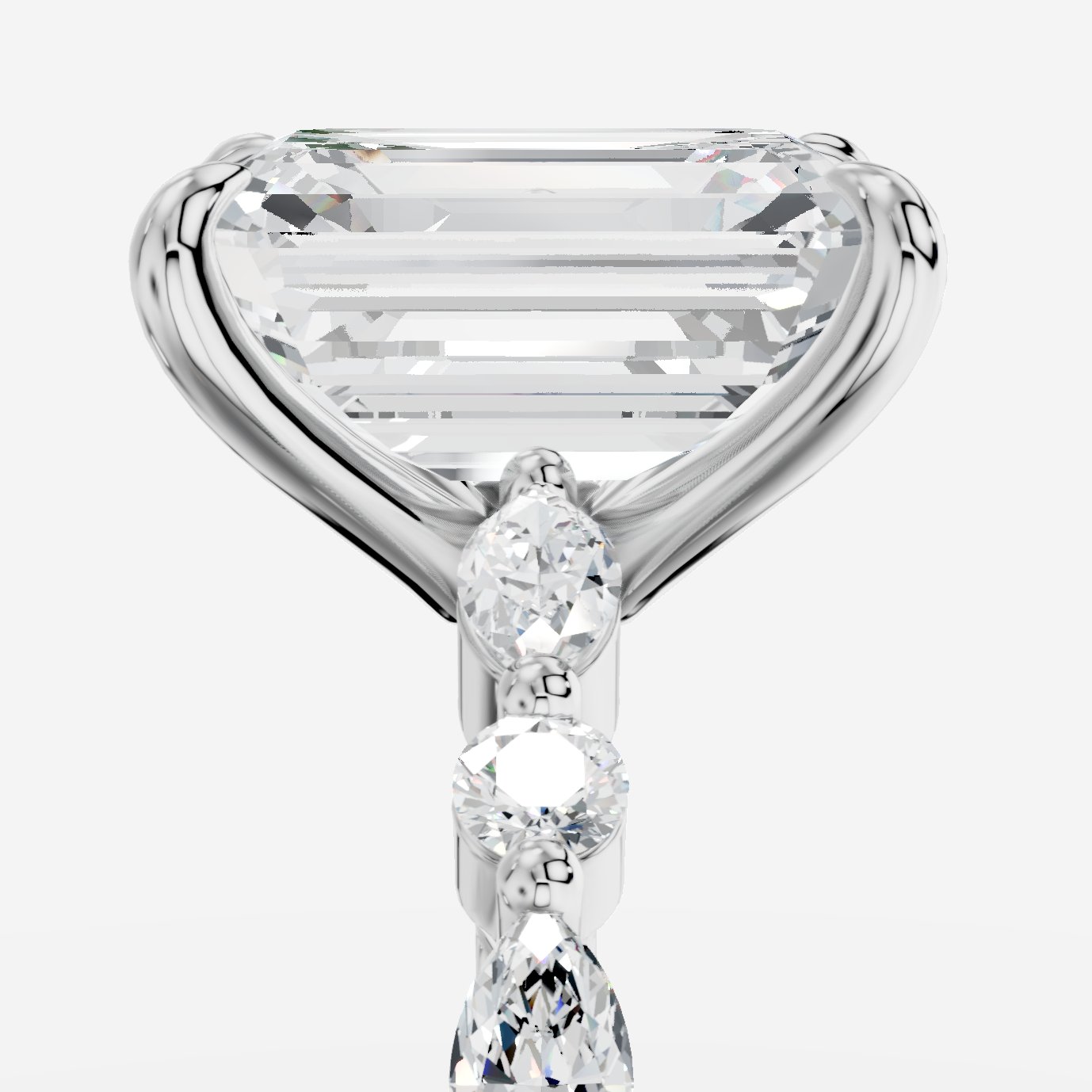 Royelle Emerald Kesim Exclusive Laboratuvar Pırlanta Yüzük | X Diamond