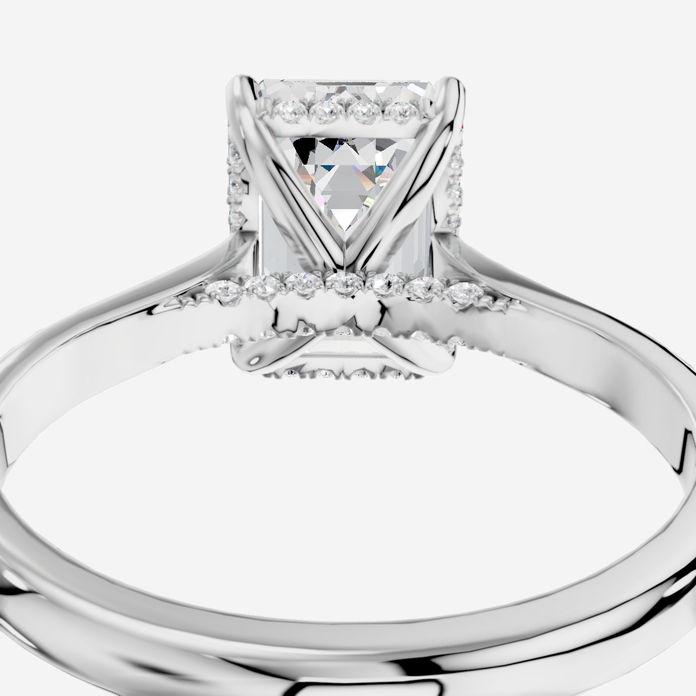 Secret Emerald Kesim Laboratuvar Pırlanta Yüzük | X Diamond
