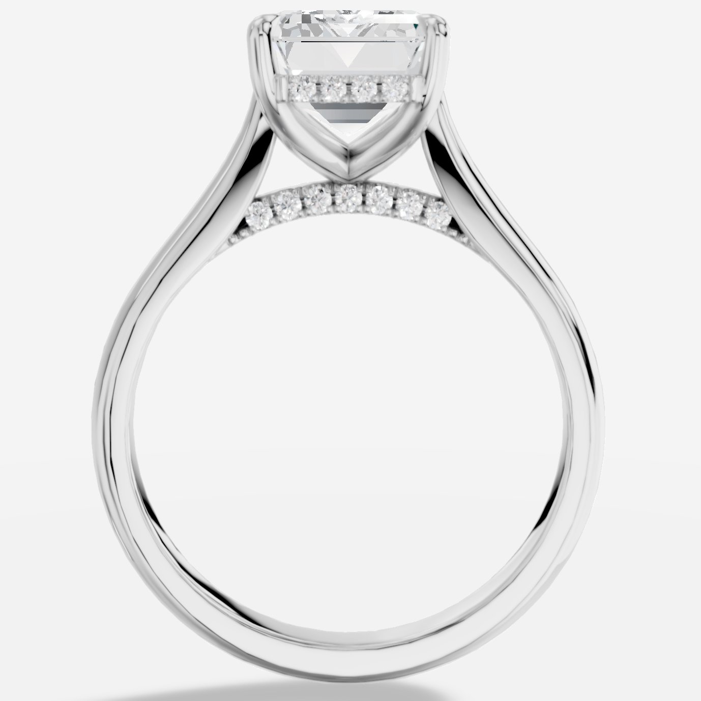 Secret Emerald Kesim Laboratuvar Pırlanta Yüzük | X Diamond