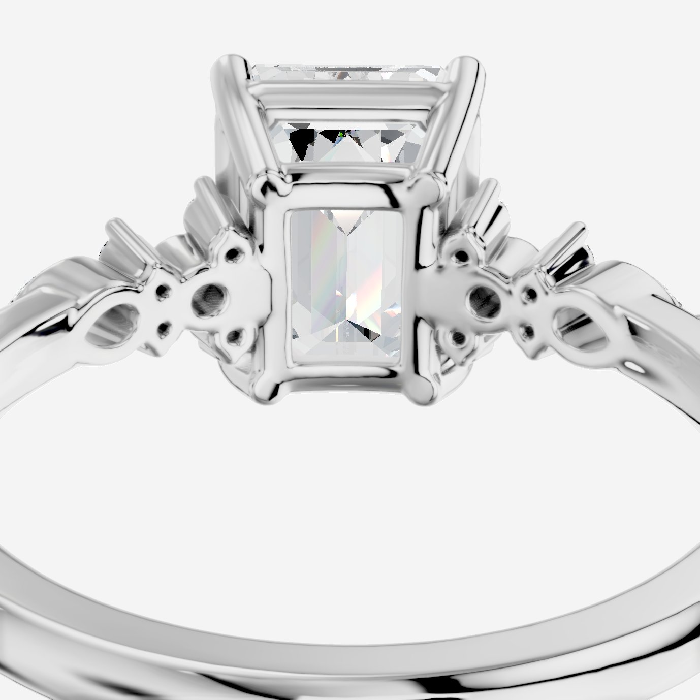 Veloria Emerald Kesim Exclusive Laboratuvar Pırlanta Yüzük | X Diamond