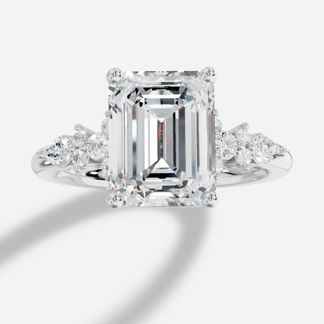 Veloria Emerald Kesim Exclusive Laboratuvar Pırlanta Yüzük | X Diamond