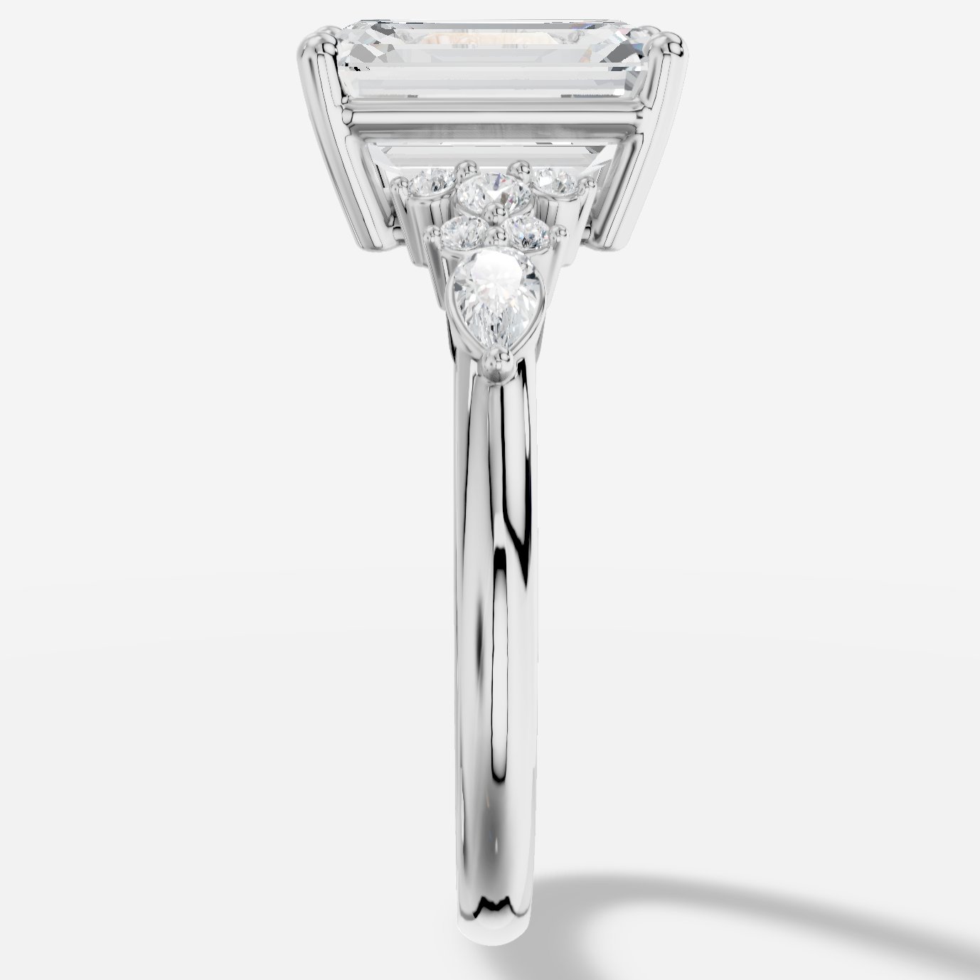 Veloria Emerald Kesim Exclusive Laboratuvar Pırlanta Yüzük | X Diamond