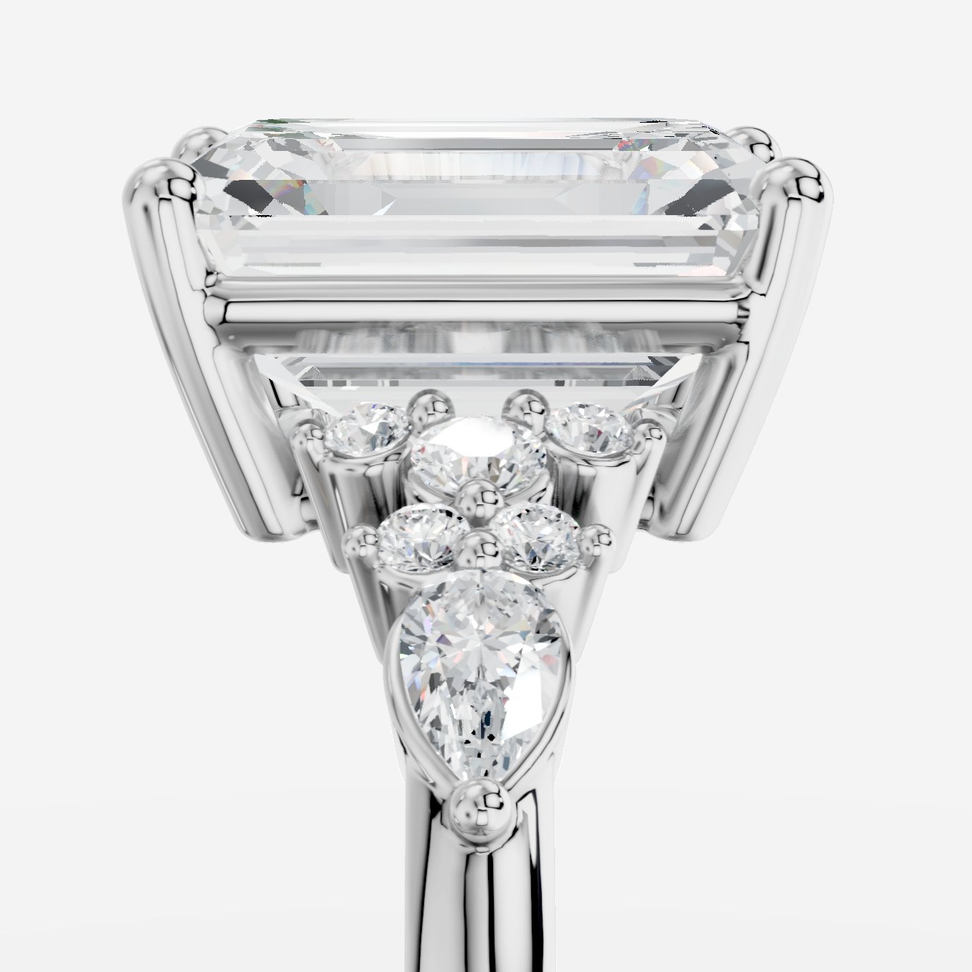 Veloria Emerald Kesim Exclusive Laboratuvar Pırlanta Yüzük | X Diamond