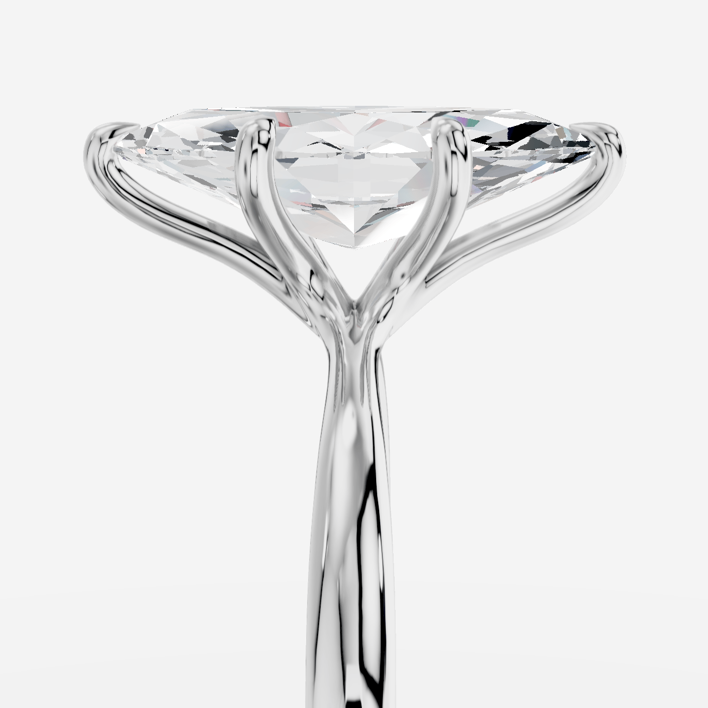 Cybele Markiz Yuvarlak Kesim Laboratuvar Pırlanta Yüzük | X Diamond
