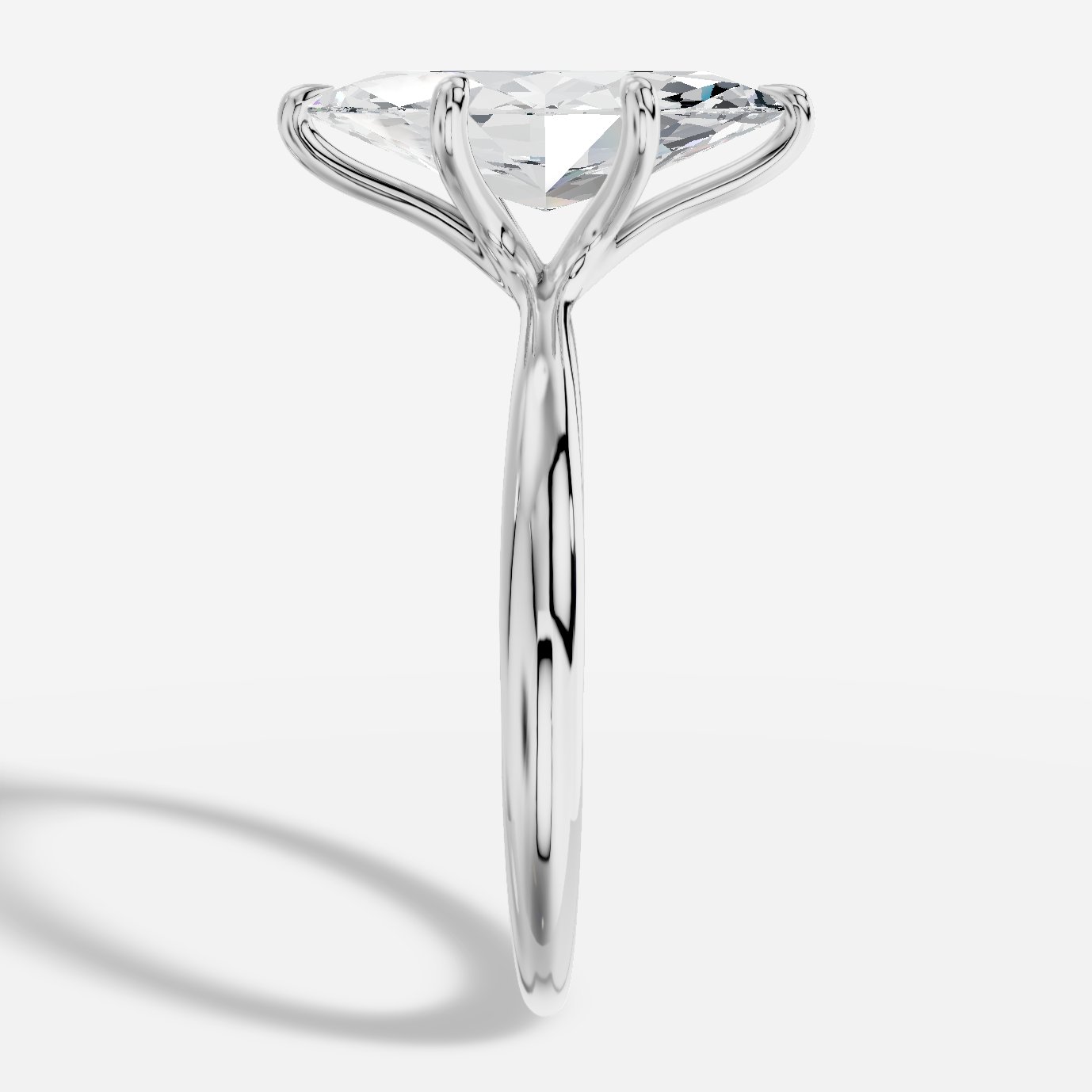 Cybele Markiz Yuvarlak Kesim Laboratuvar Pırlanta Yüzük | X Diamond