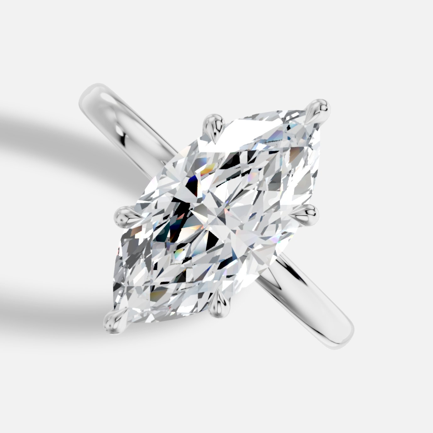 Elysium Markiz Kesim Laboratuvar Pırlanta Yüzük | X Diamond