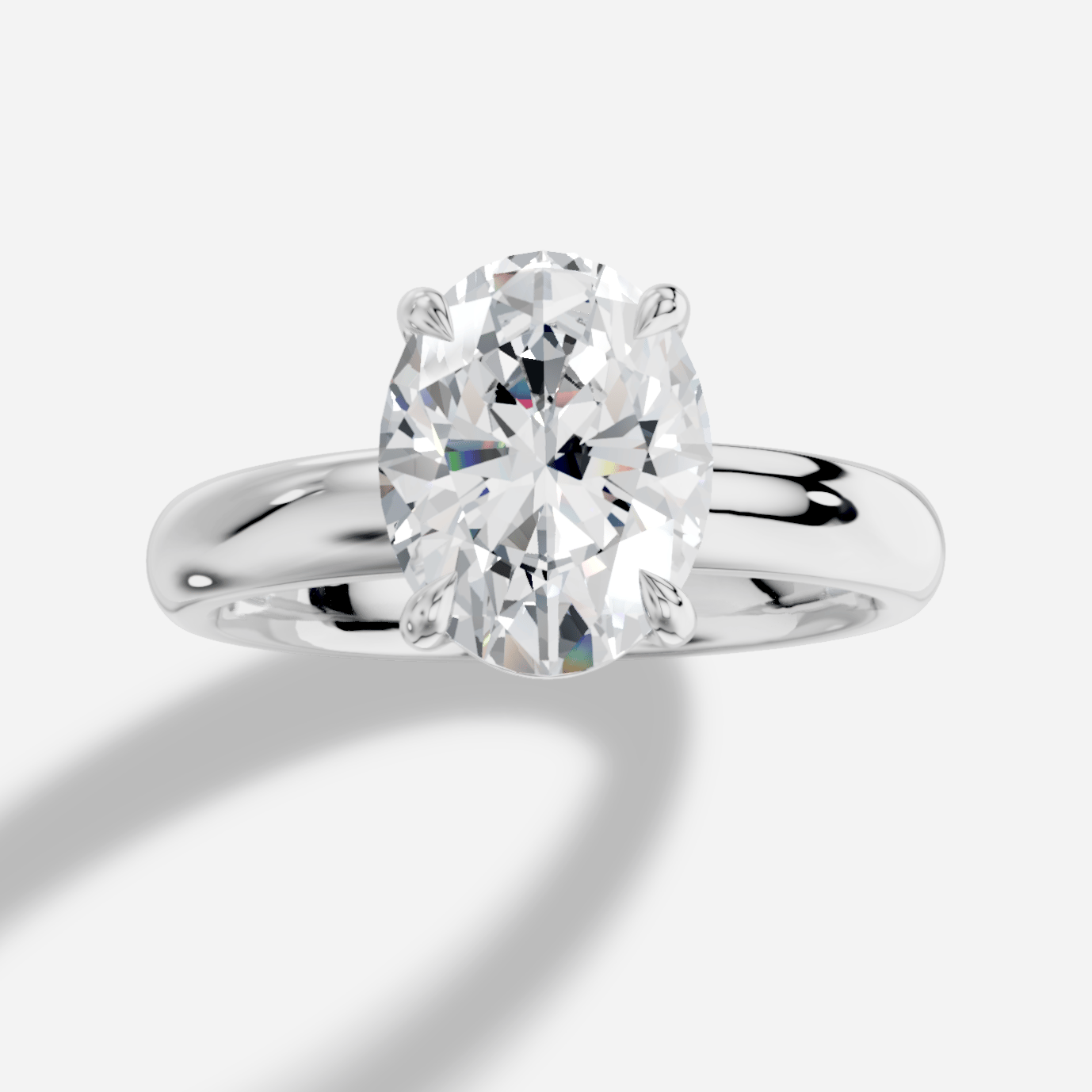 Eirene Oval Kesim Laboratuvar Pırlanta Yüzük | X Diamond
