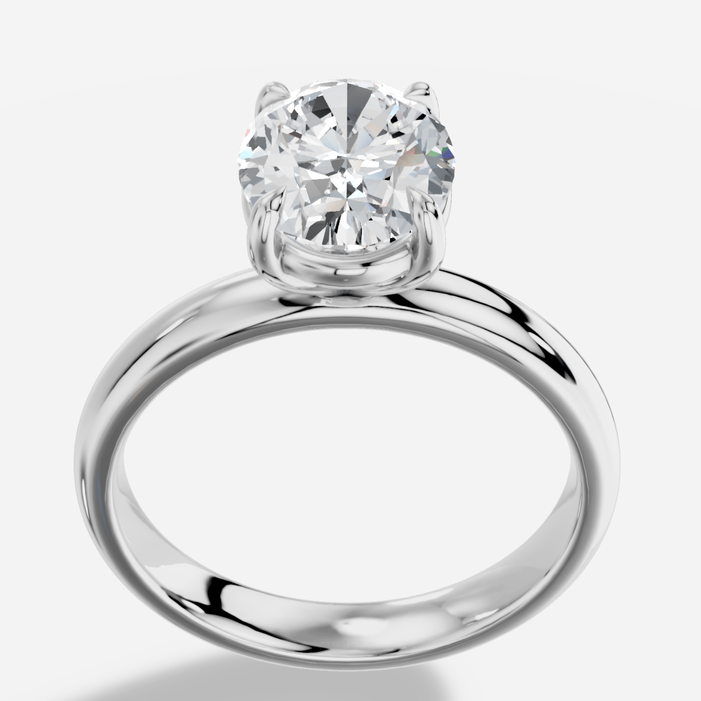 Eirene Oval Kesim Laboratuvar Pırlanta Yüzük | X Diamond