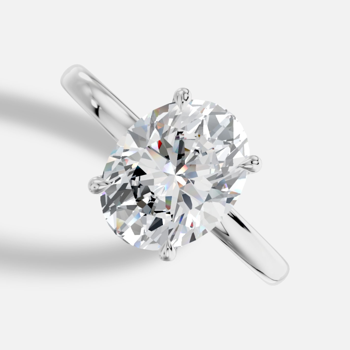 Elysium Oval Kesim Laboratuvar Pırlanta Yüzük | X Diamond