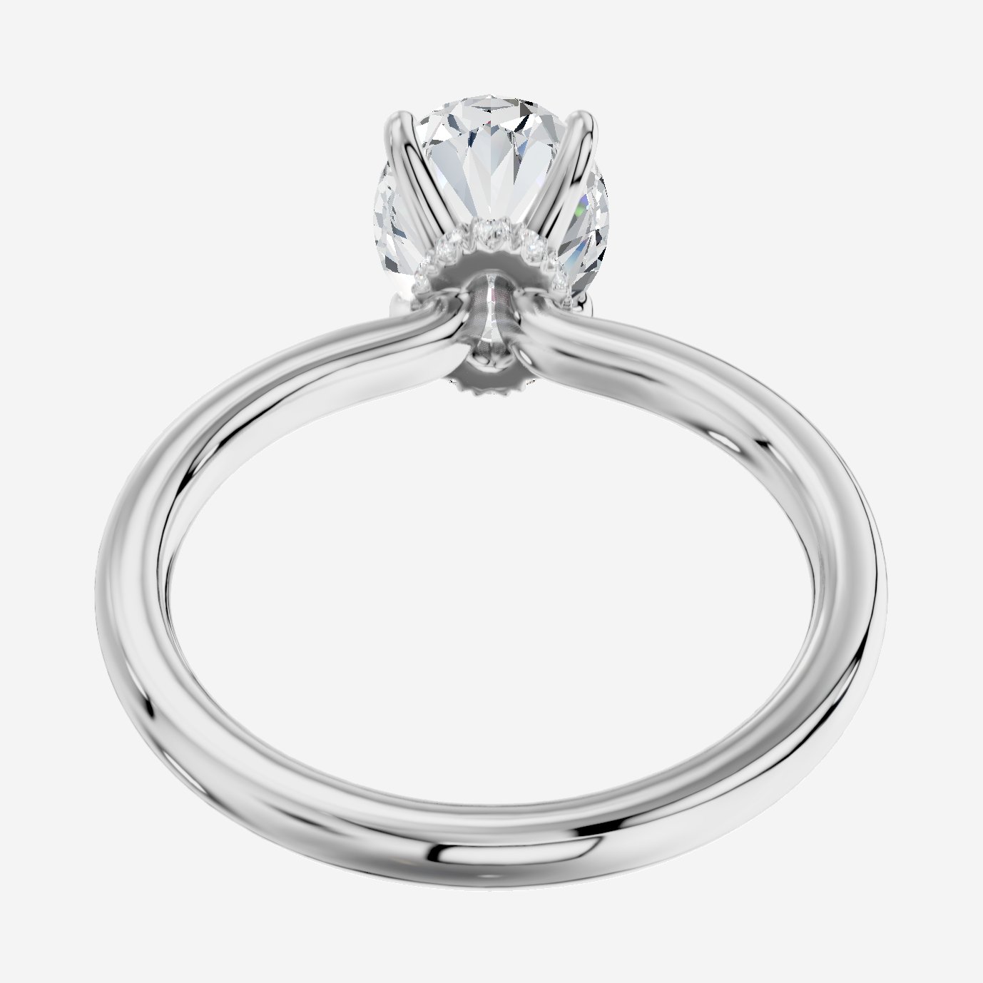 Elysium Oval Kesim Laboratuvar Pırlanta Yüzük | X Diamond