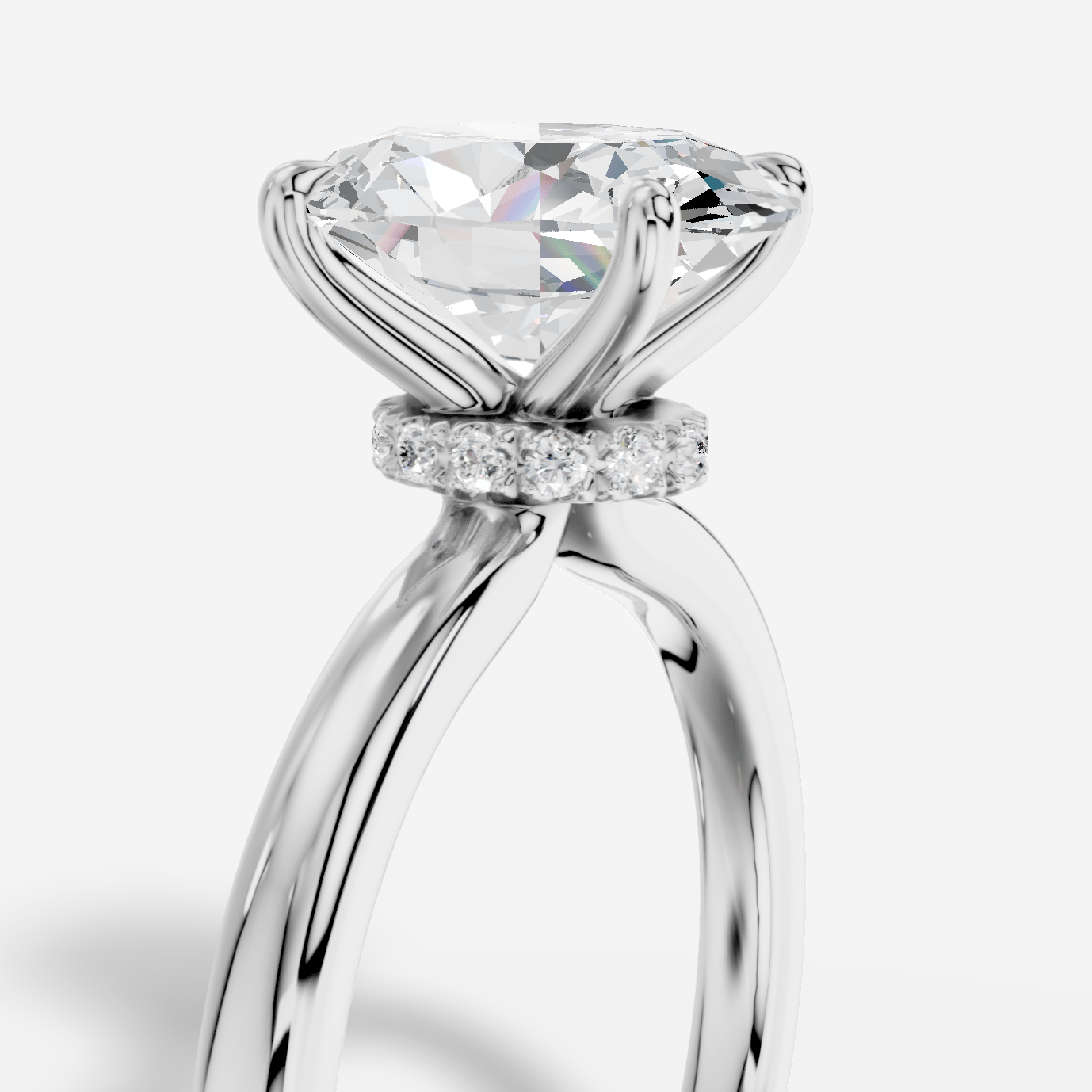 Elysium Oval Kesim Laboratuvar Pırlanta Yüzük | X Diamond