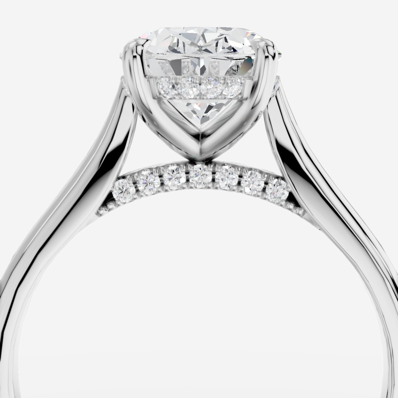 Secret Oval Kesim Laboratuvar Pırlanta Yüzük | X Diamond