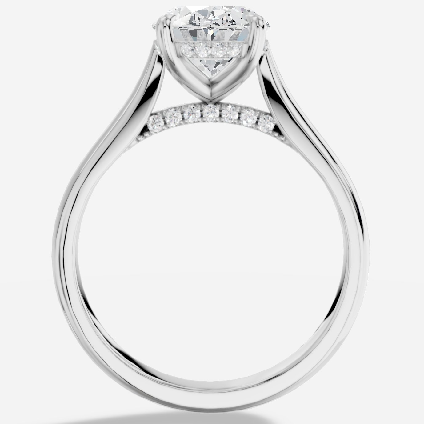 Secret Oval Kesim Laboratuvar Pırlanta Yüzük | X Diamond