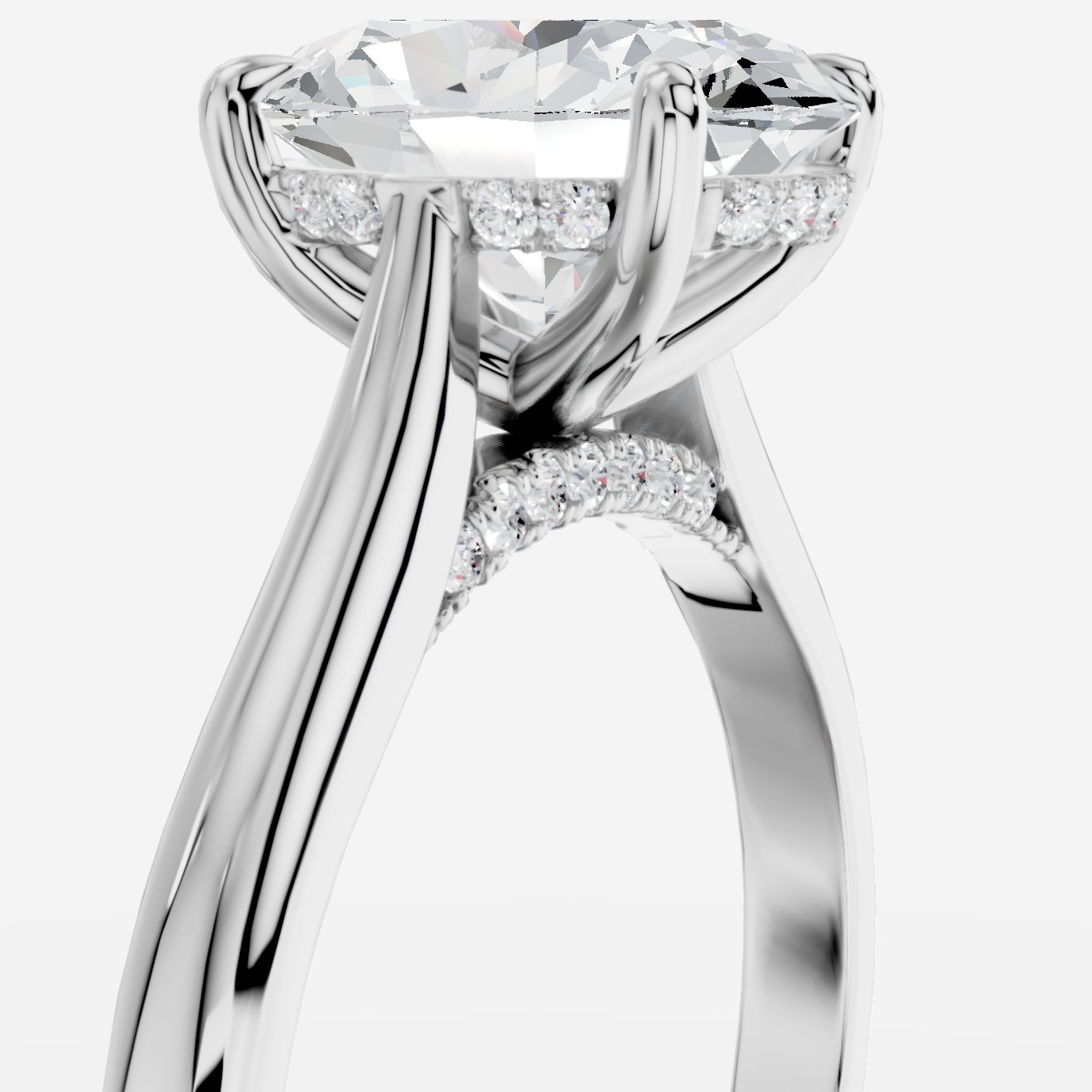 Secret Oval Kesim Laboratuvar Pırlanta Yüzük | X Diamond