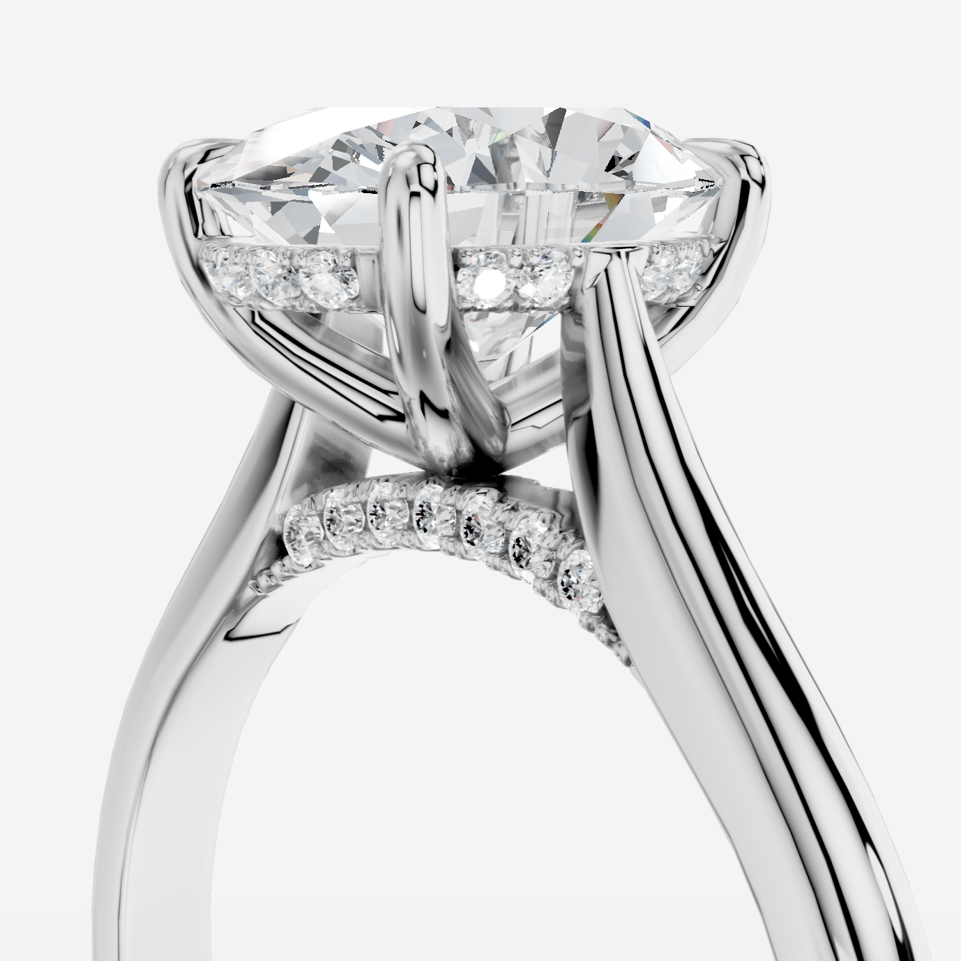 Secret Oval Kesim Laboratuvar Pırlanta Yüzük | X Diamond