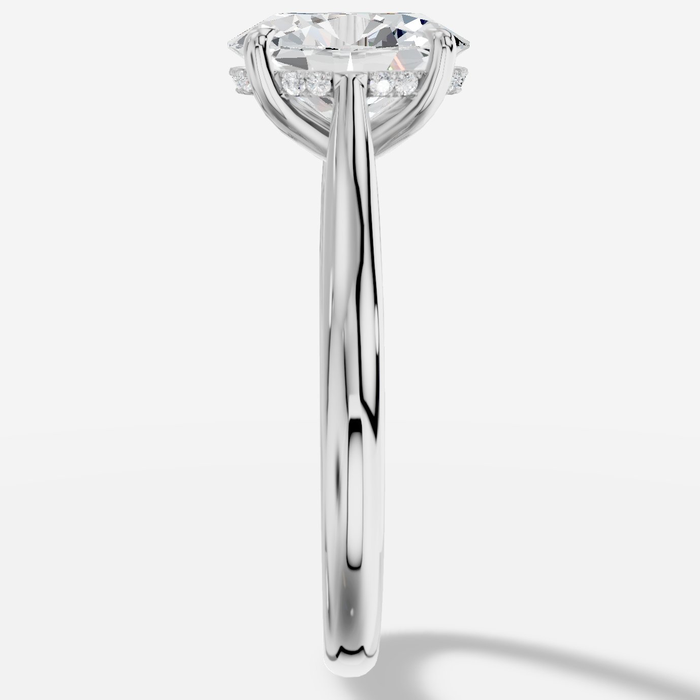 Secret Oval Kesim Laboratuvar Pırlanta Yüzük | X Diamond