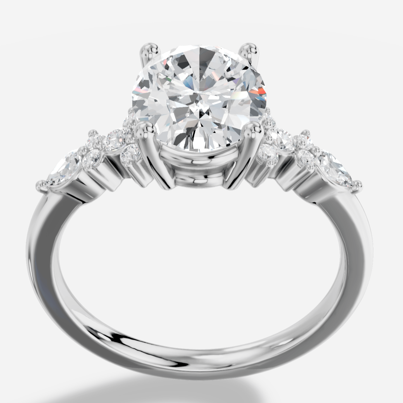 Veloria Oval Kesim Exclusive Laboratuvar Pırlanta Yüzük | X Diamond