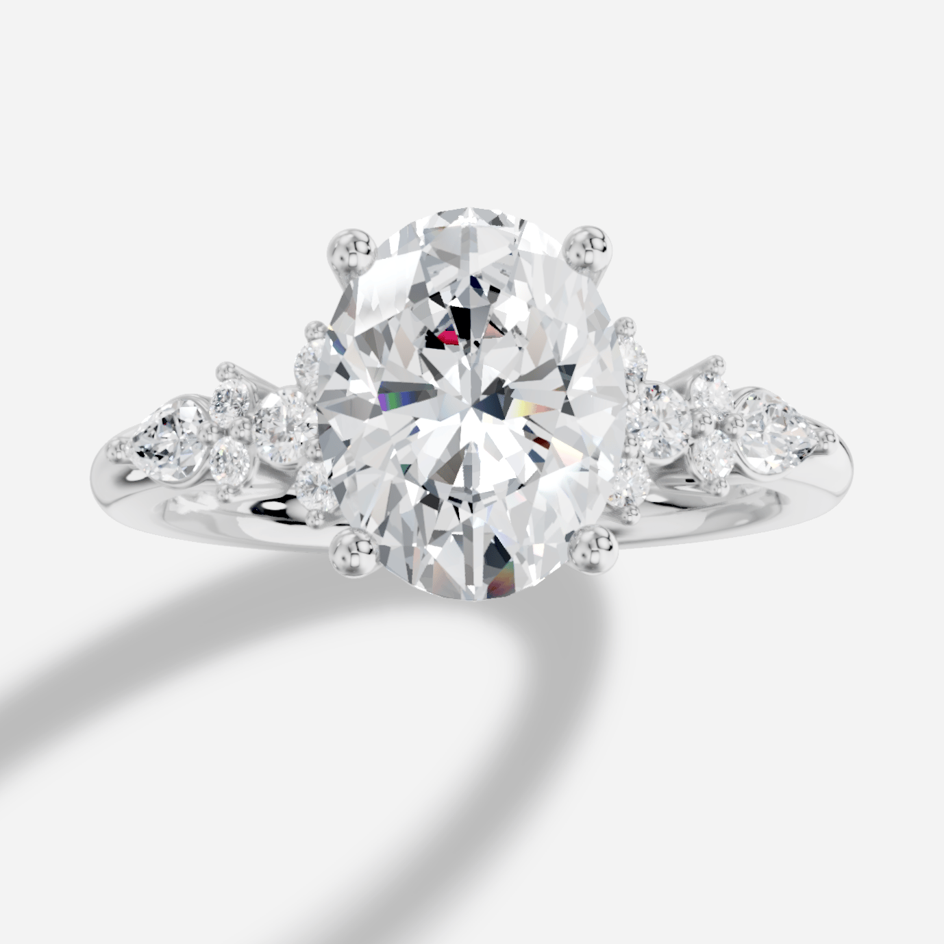Veloria Oval Kesim Exclusive Laboratuvar Pırlanta Yüzük | X Diamond