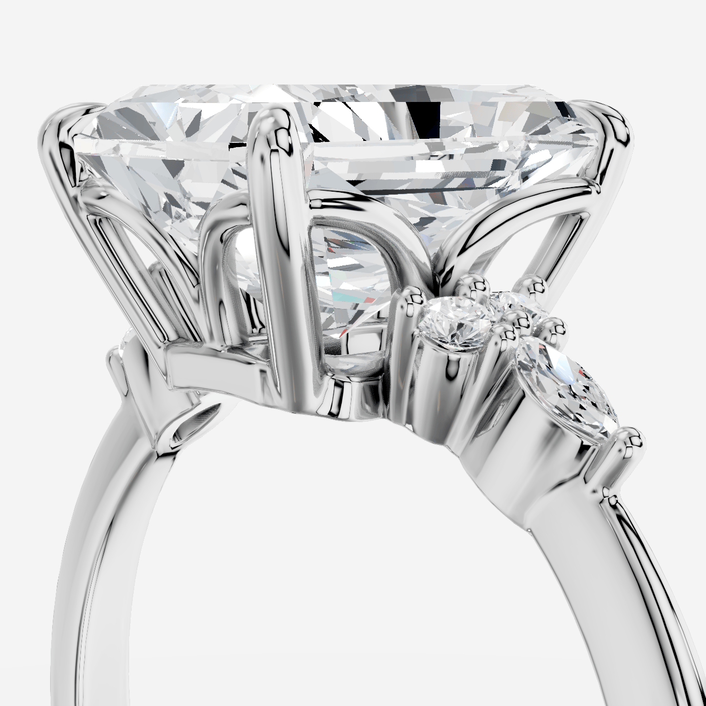 Liora Radiant Kesim Exclusive Laboratuvar Pırlanta Yüzük | X Diamond