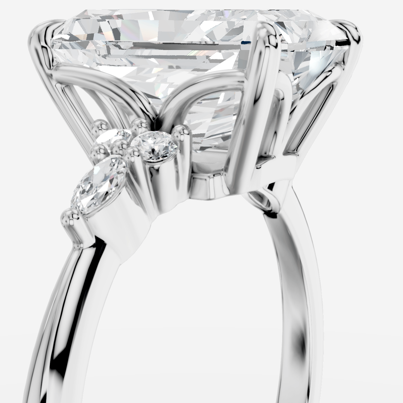 Liora Radiant Kesim Exclusive Laboratuvar Pırlanta Yüzük | X Diamond