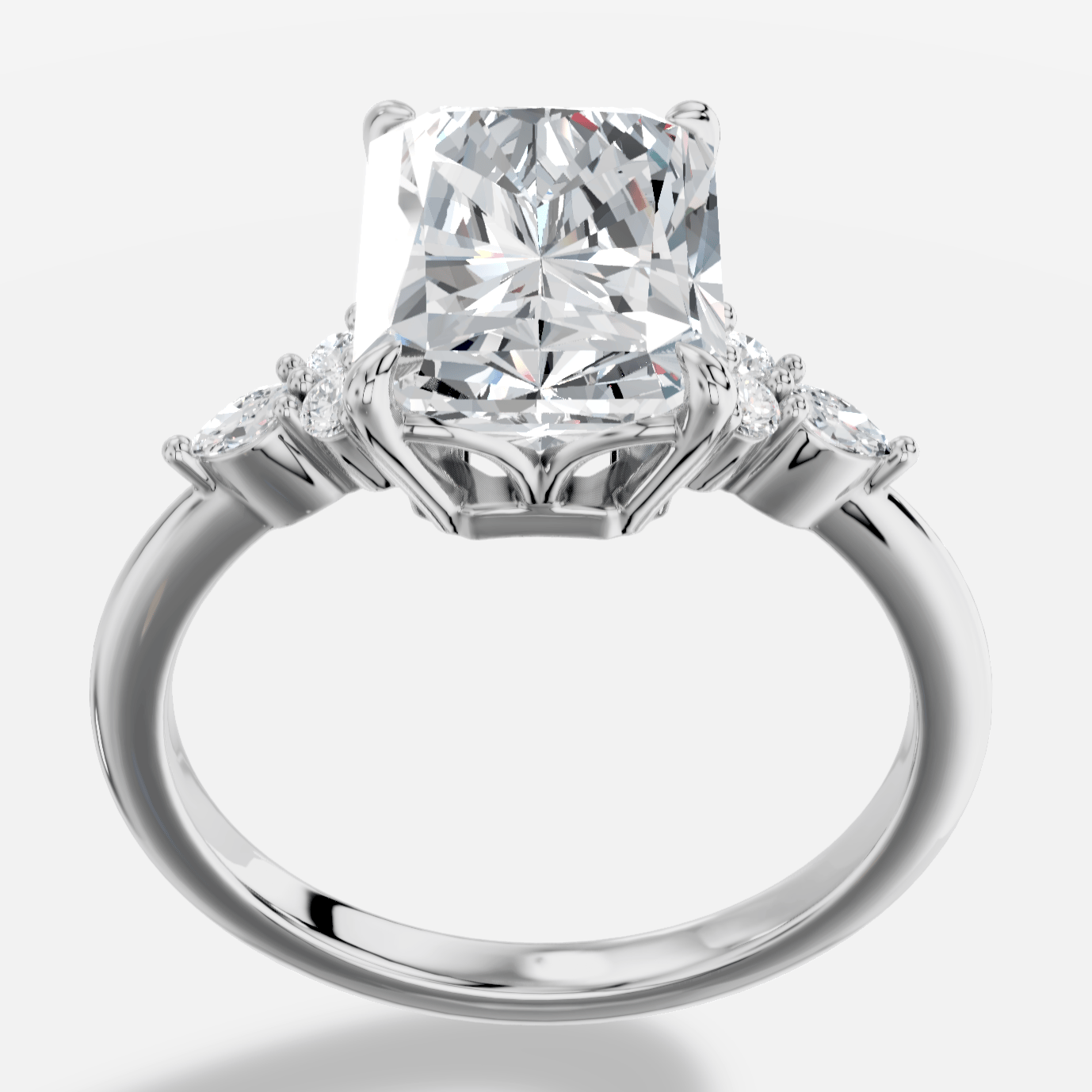 Liora Radiant Kesim Exclusive Laboratuvar Pırlanta Yüzük | X Diamond
