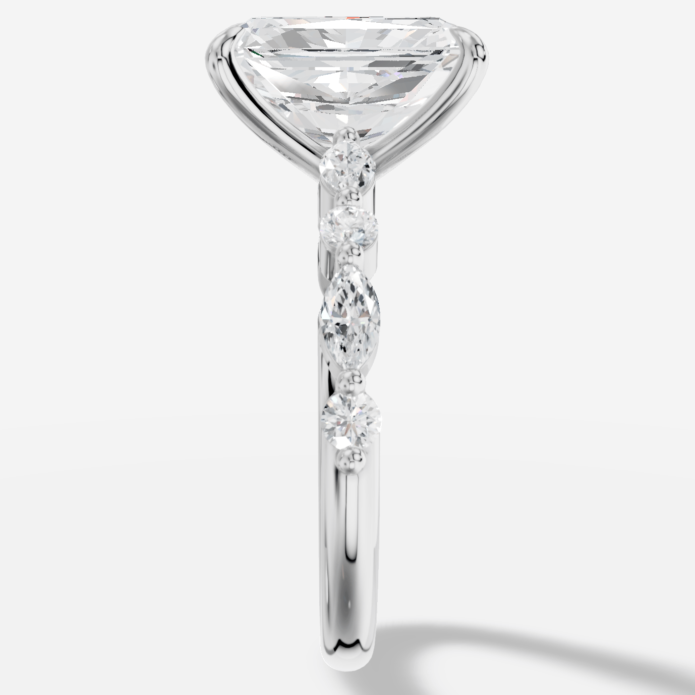 Royelle Radiant Kesim Exclusive Laboratuvar Pırlanta Yüzük | X Diamond