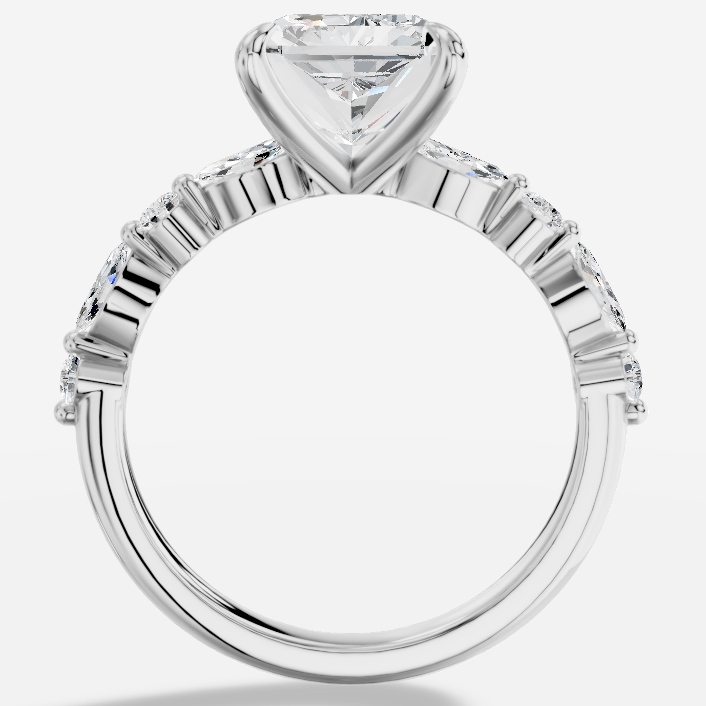 Royelle Radiant Kesim Exclusive Laboratuvar Pırlanta Yüzük | X Diamond