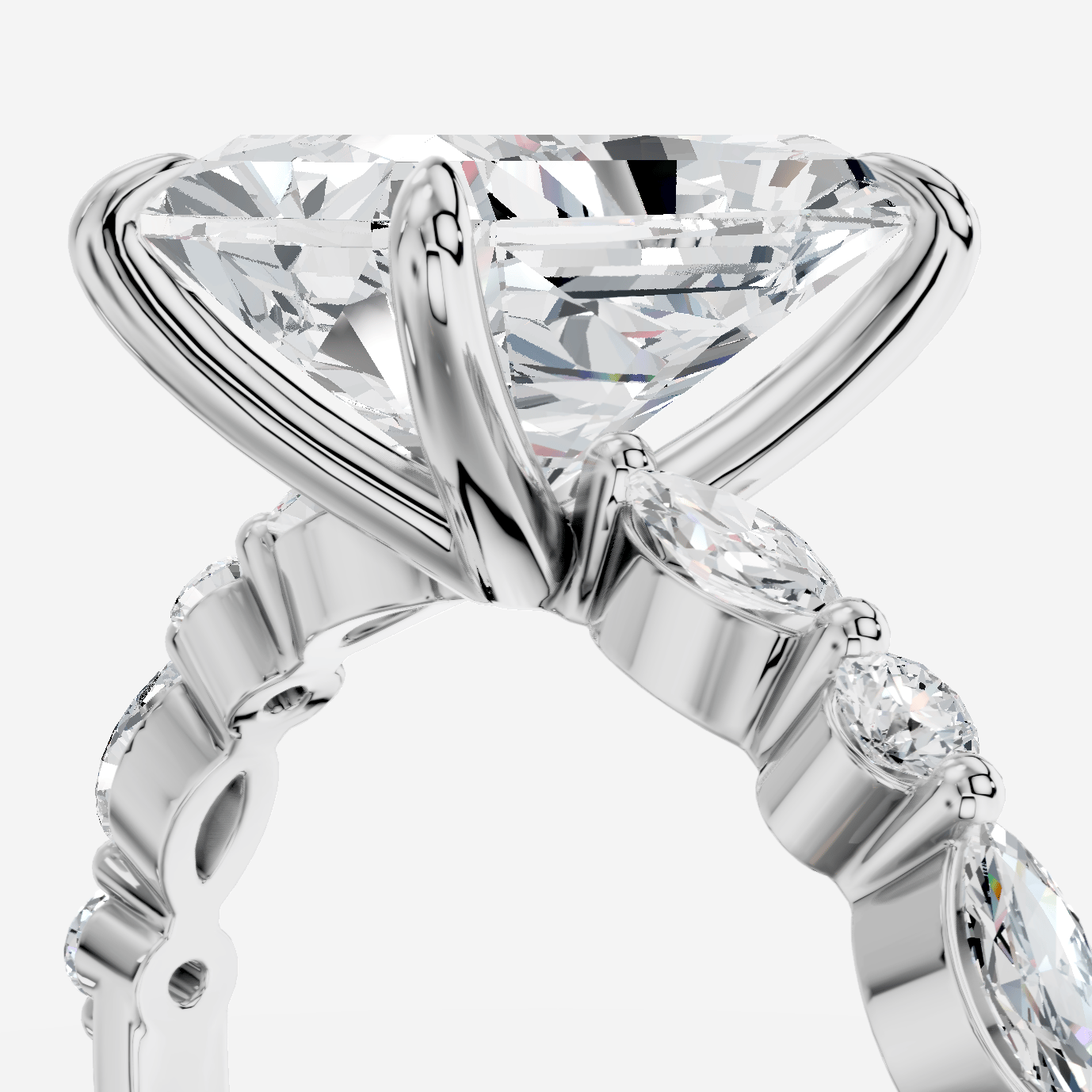 Royelle Radiant Kesim Exclusive Laboratuvar Pırlanta Yüzük | X Diamond