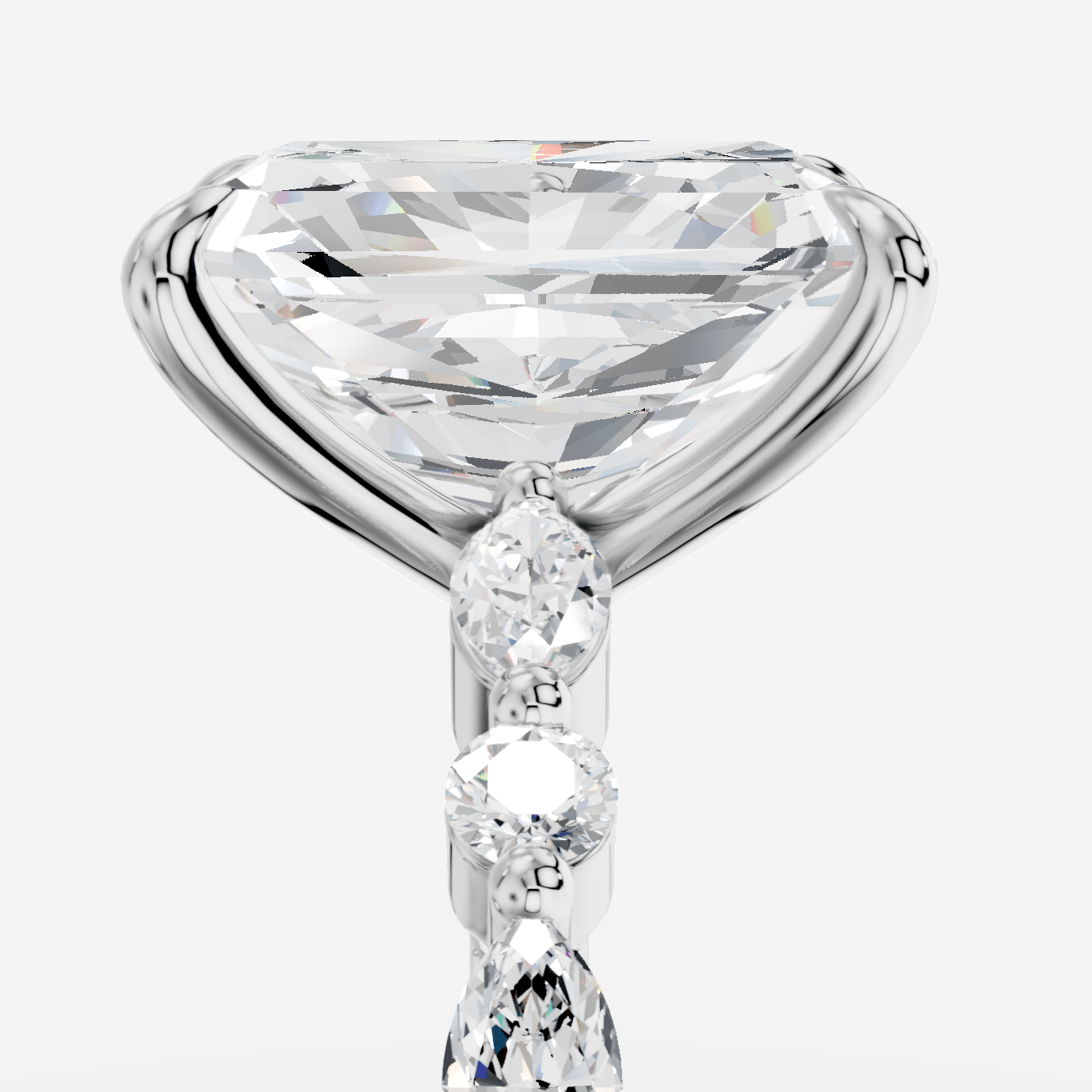 Royelle Radiant Kesim Exclusive Laboratuvar Pırlanta Yüzük | X Diamond