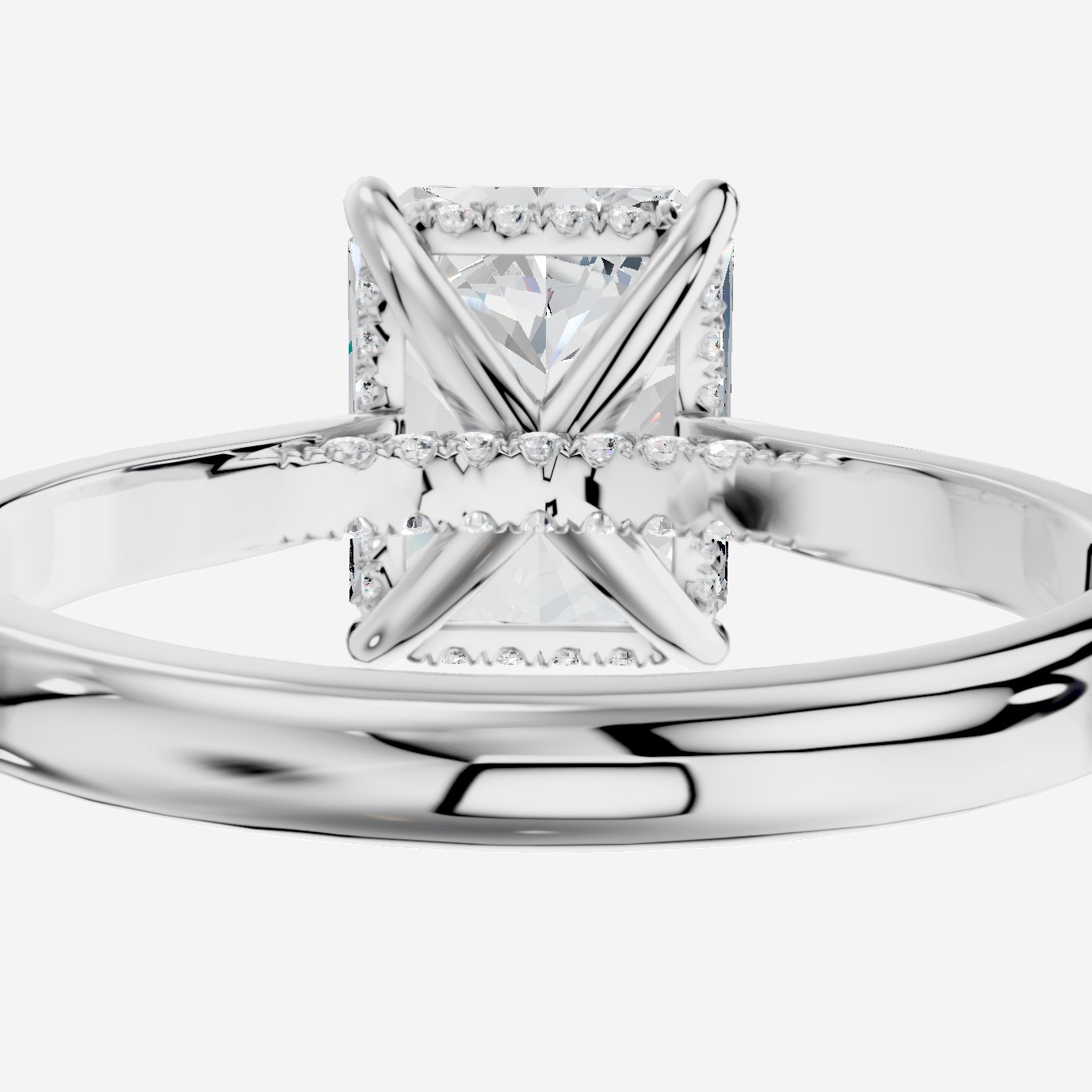 Secret Radiant Kesim Laboratuvar Pırlanta Yüzük | X Diamond