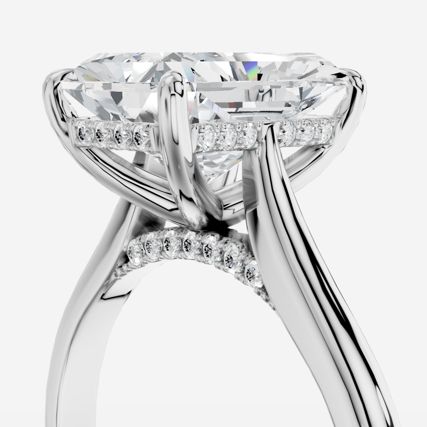 Secret Radiant Kesim Laboratuvar Pırlanta Yüzük | X Diamond