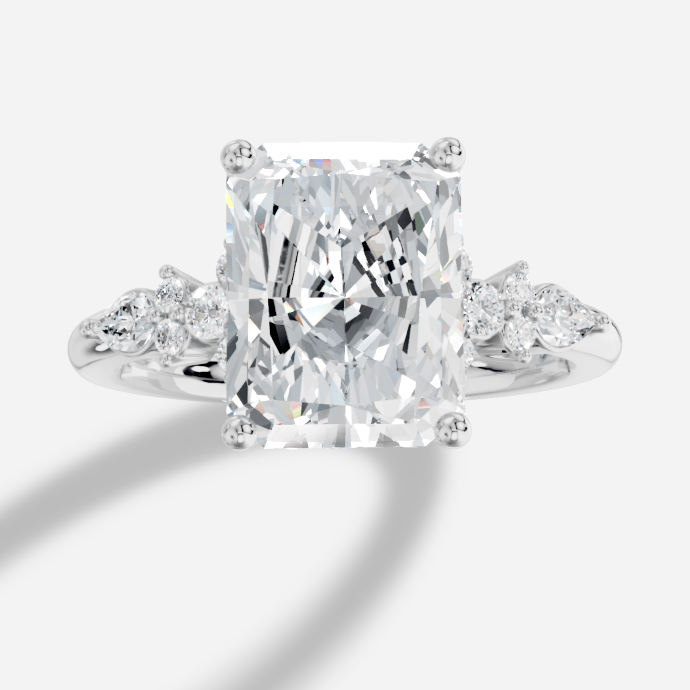 Veloria Radiant Kesim Exclusive Laboratuvar Pırlanta Yüzük | X Diamond