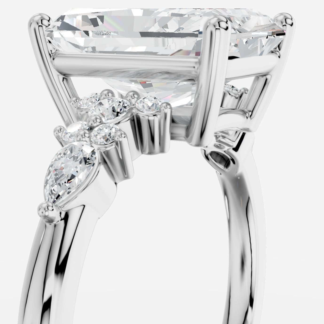 Veloria Radiant Kesim Exclusive Laboratuvar Pırlanta Yüzük | X Diamond