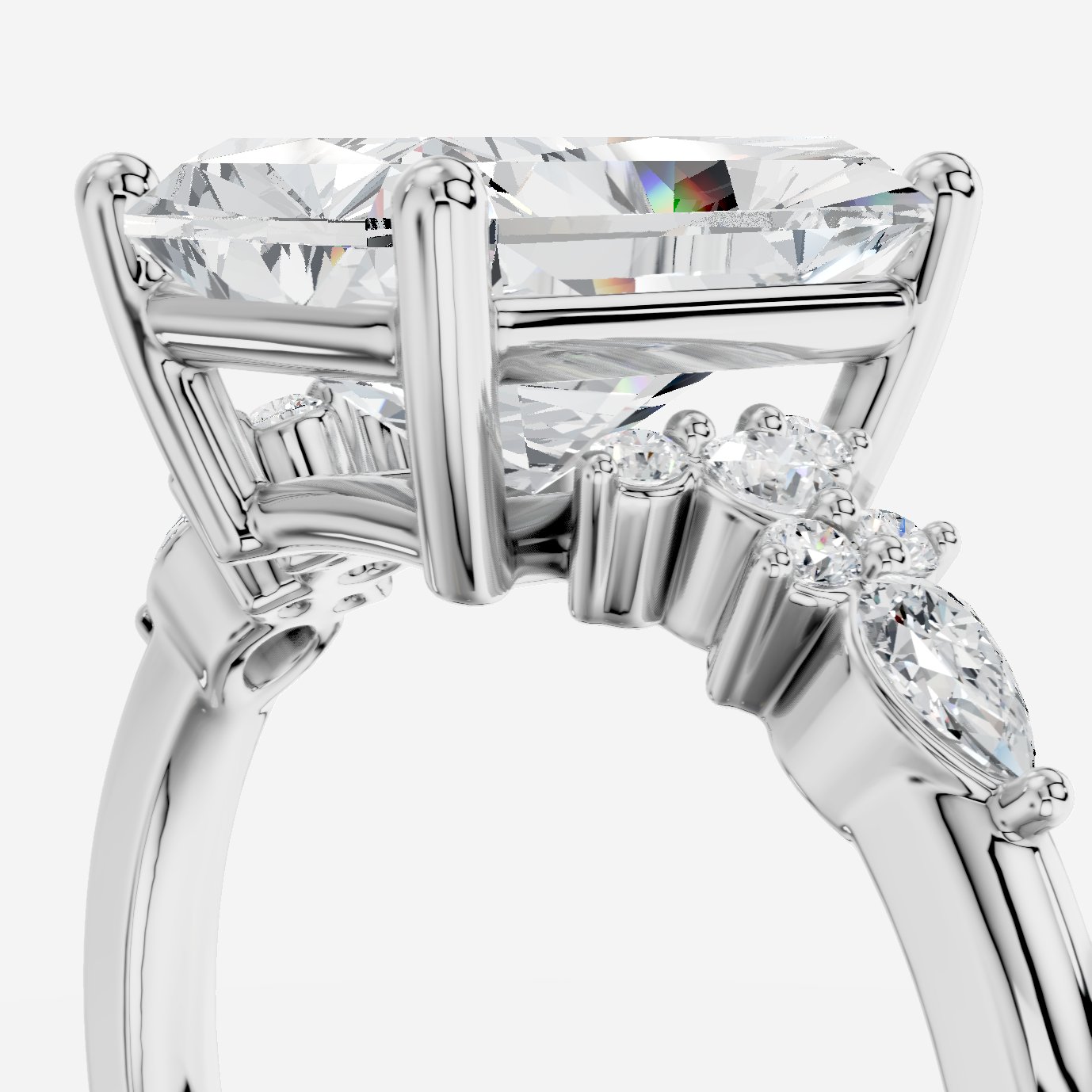 Veloria Radiant Kesim Exclusive Laboratuvar Pırlanta Yüzük | X Diamond