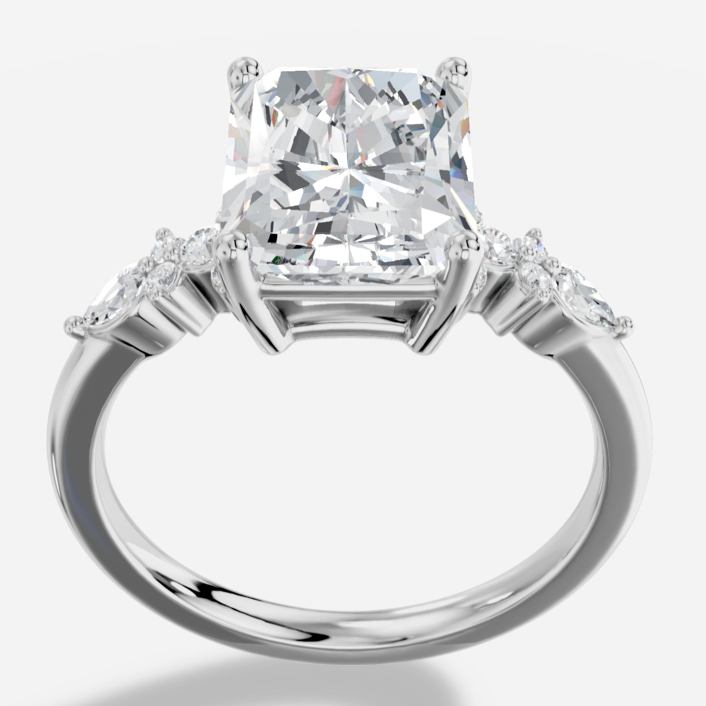 Veloria Radiant Kesim Exclusive Laboratuvar Pırlanta Yüzük | X Diamond